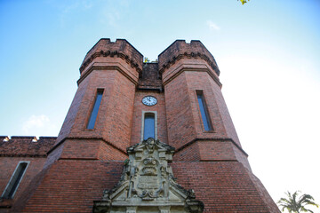 Facade of a museum in the form of a castle