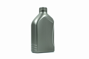Engine oil bottle isolated on a white background, motorbike and car service