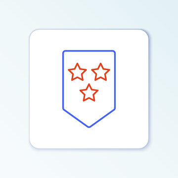 recommend clip art: Line Chevron icon isolated on white background. Military badge sign. Colorful outline concept. Vector