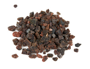 Rock himalayan salt isolated on white background