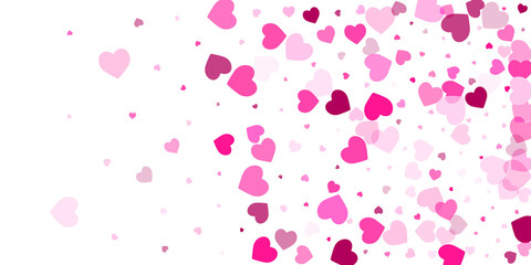 Magenta heart elements pattern. Love concept.