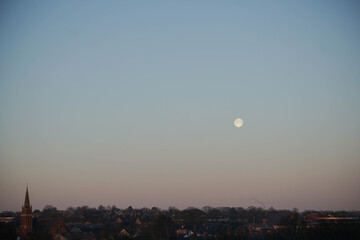 Full moon seen in Haverhill, February 2021