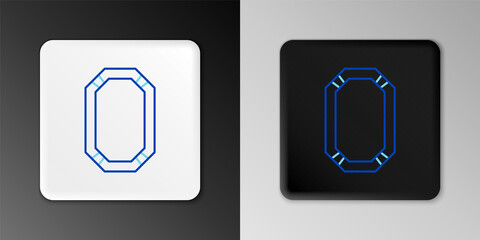 Line Poker table icon isolated on grey background. Colorful outline concept. Vector