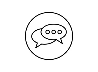 Message or chat icon. Vector illustration.