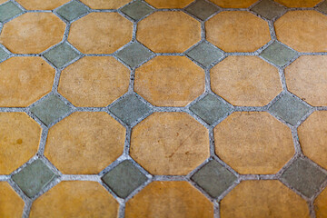 Antique Stone Tile Floor Pattern