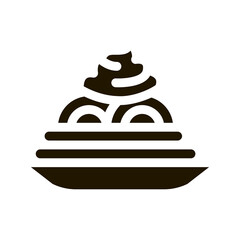 mayonnaise seasoning food plate icon Vector Glyph Illustration