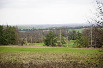 Ely view point in Wandlebury Country Park, Cambridgeshie, February 2021