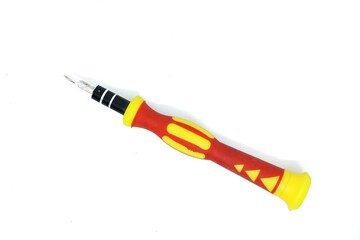 Screwdriver isolated on white background. toolkit for repair electronic components. 