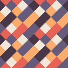 Background geometric design. Abstract seamless pattern. Diagonal rectangles and squares. Concept banner. Vector illustration. 