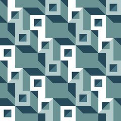 Geometric background design. Abstract artwork seamless pattern. Geometrical figures. Collage futuristic ornament. Industial technology style. Building construction blocks. Vector illustration.  