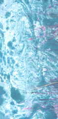 Abstract art background blue fluid paint streaming over white surface watercolor technique illustration
