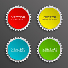 Set Special Round Offer Sticker and Tag Vintage and text - Vector banner