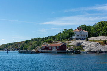 Fototapeta na wymiar Summer Harbour, Sweden.