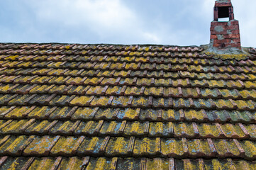 old roof brick tiles