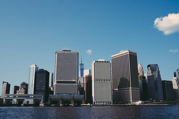 Obraz premium Urban cityscape with skyscrapers in New York City