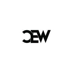 Obraz premium cew letter original monogram logo design