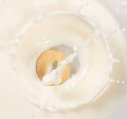 bagel and drying and milk