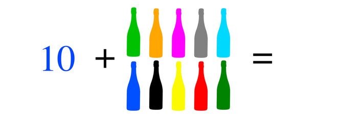 Simple mathematical problems, addition, subtraction, multiplication and division.