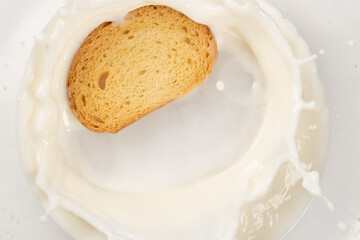 bagel and drying and milk