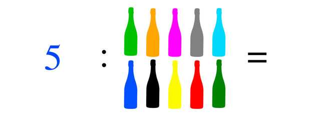 Simple mathematical problems, addition, subtraction, multiplication and division.