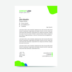 Simple Latter Head Design Template. Vector