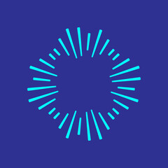 Circle equalizer flat icon. Simple style dj soundtrack symbol. Music sound sign. Logo design element. T-shirt printing. eps10. Vector for sticker.
