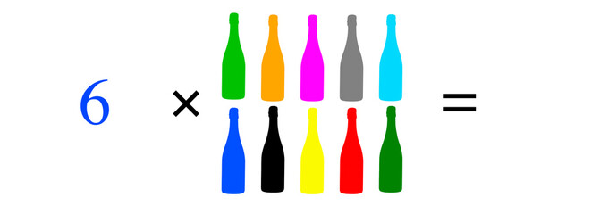 Simple mathematical problems, addition, subtraction, multiplication and division.