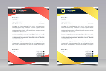 Letterhead design template. Creative, clean and elegant modern business professional letterhead template design. Illustration vector