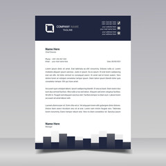 Letterhead design template. Creative and elegant modern business A4 letterhead template for your project design. Illustration vector