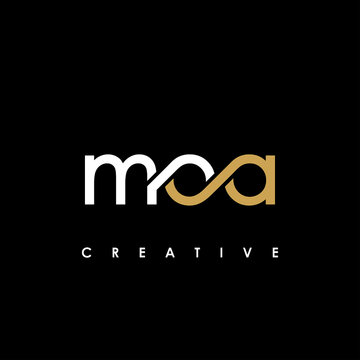 MOA Letter Initial Logo Design Template Vector Illustration