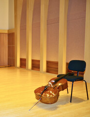Philharmonic or opera music hall style theatre show lounge onboard modern cruiseship or cruise ship...