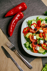 greek salad on a plate