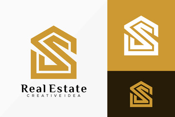 SS Monogram Real Estate Logo Vector Design. Abstract emblem, designs concept, logos, logotype element for template. - obrazy, fototapety, plakaty