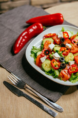 greek salad on a plate