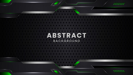 Modern abstract geometric shapes background design template, gaming background template design © TanmoyTopu