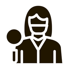 Obraz premium researcher dermatologist doctor icon Vector Glyph Illustration