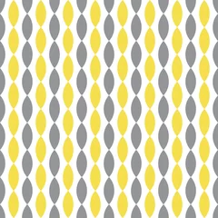 Farben des Jahres 2021 leuchtendes Gelb und ultimatives graues einfaches Streifenmuster. Nahtloses Muster der abstrakten geometrischen vertikalen Streifen. Geometrisches Design für Web und Druck auf Textilien, Stoff, Papier © Irin Fierce