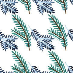 Winter Trees Seamless Pattern ,for Decoration , Wrap Paper