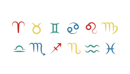 sfondo, grafica, zodiaco, segni zodiacali, oroscopo