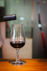 red wine in a glass