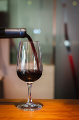 glass of wine and bottle