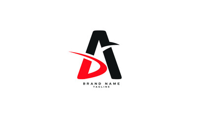 DA, AD, Abstract initial monogram letter alphabet logo design - obrazy, fototapety, plakaty