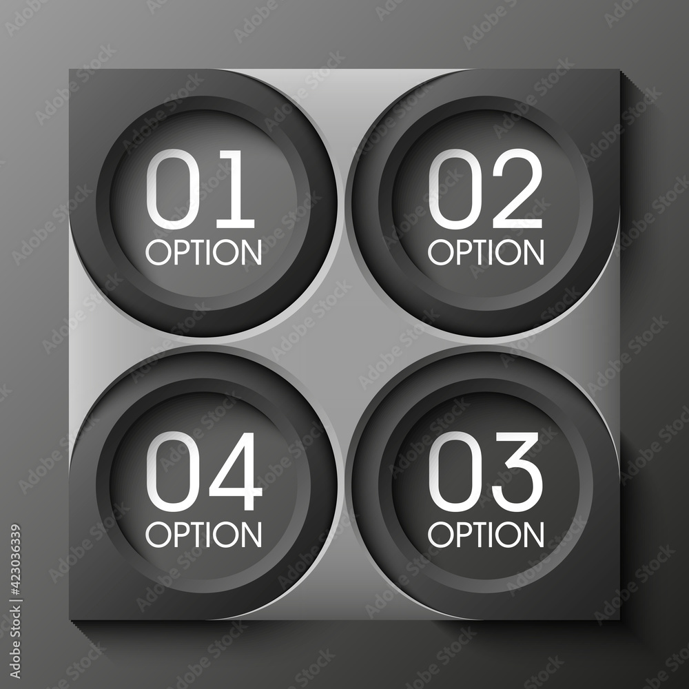 Poster set of origami vector arrow banners with shadow for websites or business design