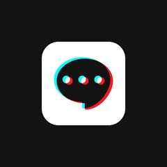 Message button, network icon, social media modern design button