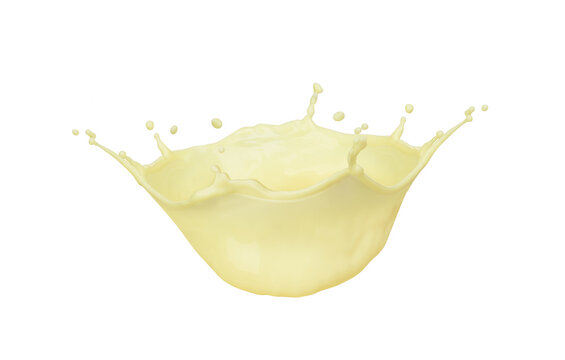 Splash Of Mayonnaise On White Background