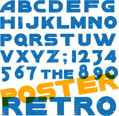 Vintage decorative font. Retro typography