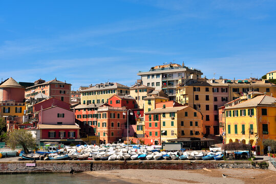 the village of Genoa nervi Italy