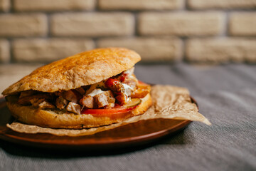 grilled pita on a plate
