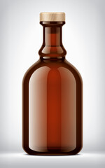 Color Glass Bottle on background. 