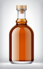 Glass Bottle on background. 
